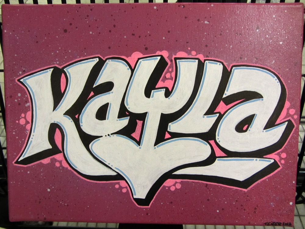 How To Draw Kayla In Bubble Letters.
